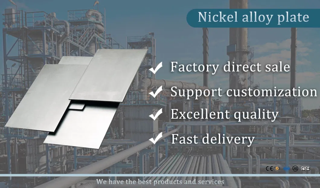 Nickel Alloy Inconel 600/625/718/725 Hastelloy B2/X/C/C22/C276/G-30 Incoloy 800/800h/825/925 Monel Sheet 400/K500/404 Coil/Strip/Bar/Rod/Pipe/Tube/Sheet/Plate